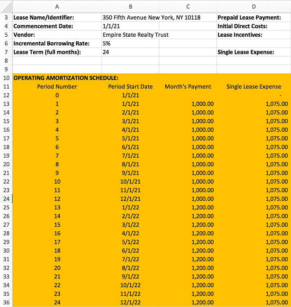 Asc 842 Lease Excel Template